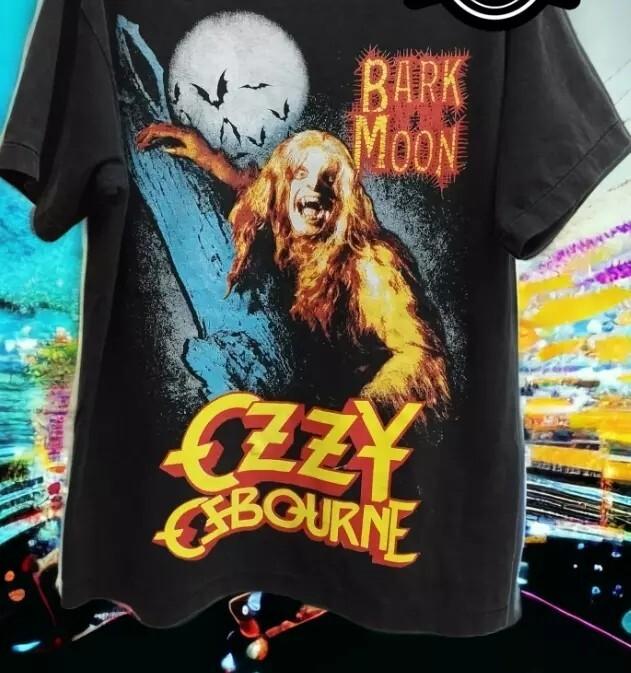 OZZY OSBOURNE BARK AT THE MOON BLACK UNISEX TSHIRT REPRINT S-5XL Unisex T-Shirt XL