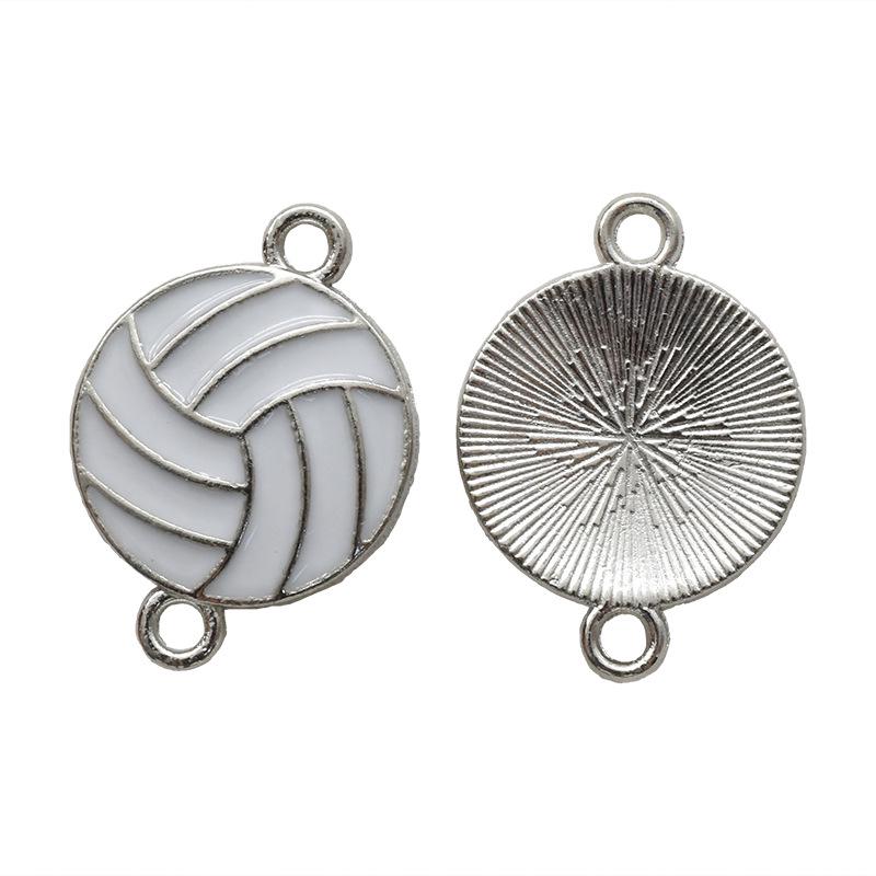 Retro Double Dangle Sports Balls Pendant Alloy Jewelry Accessory