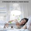 14 Zoll 24W E27 Fassung Unsichtbarer Deckenventilator Haushalt Faltbare Flügel Kleiner Abluftventilator Elektrischer Deckenventilator Mit Licht