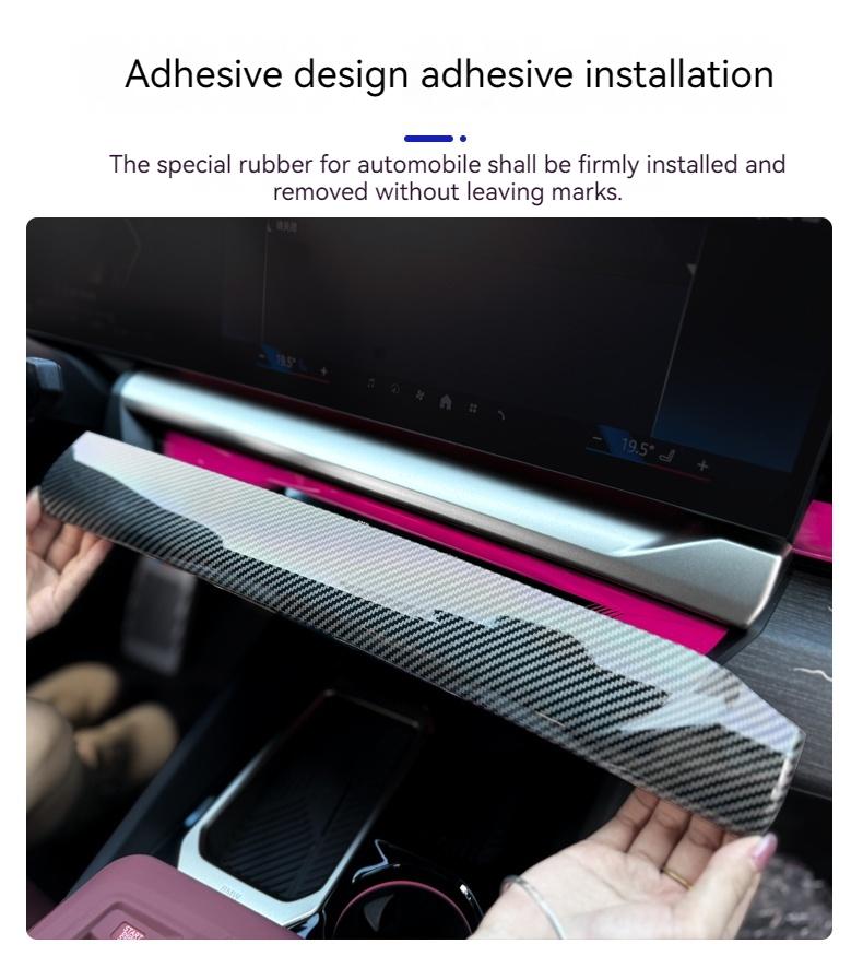 BMW 5er G60 2025ABS Carbonfaser-Mittelkonsole Navigationsbildschirm untere Blende Dekoraufkleber Autozubehör