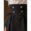 Completo due pezzi: Top in chiffon giapponese con maniche a tromba e gonna estiva attillata