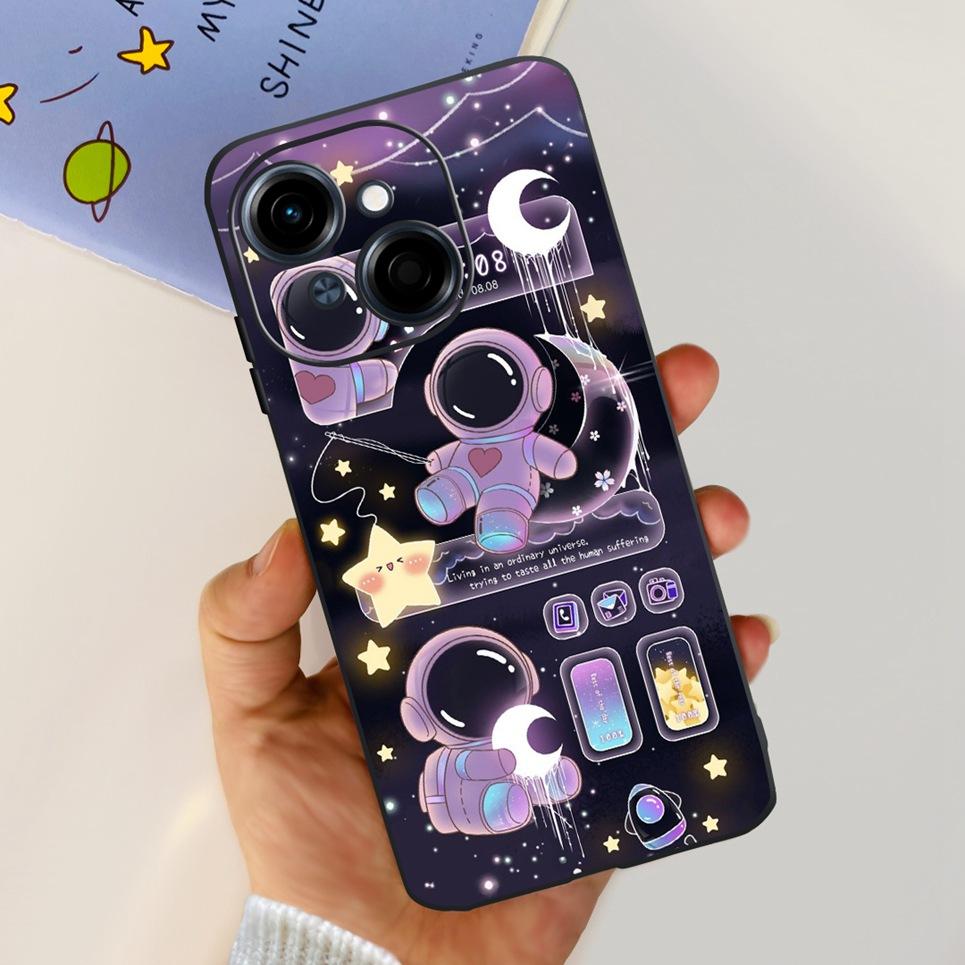 For Tecno Spark GO 1 / Spark GO 2025 / Pop 9 Phone Cover Case Cool Cartoon Dragon Space Man Cute Cat Funda Soft Black Silicone