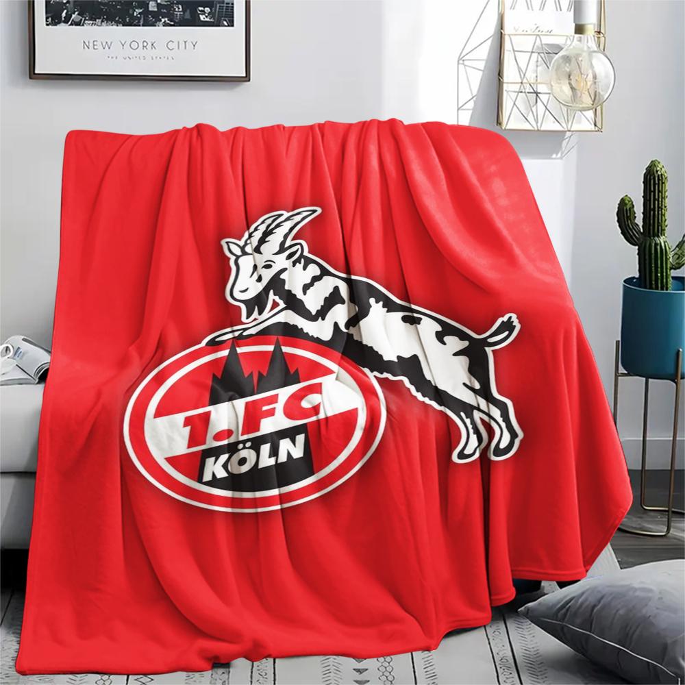1 stuks FC KÖLN Print Flanellen Deken, Hoge kwaliteit Comfortabel voor Alle Seizoenen, Woondecoratie, Warmte en Comfort, Perfect voor Kerstcadeaus52