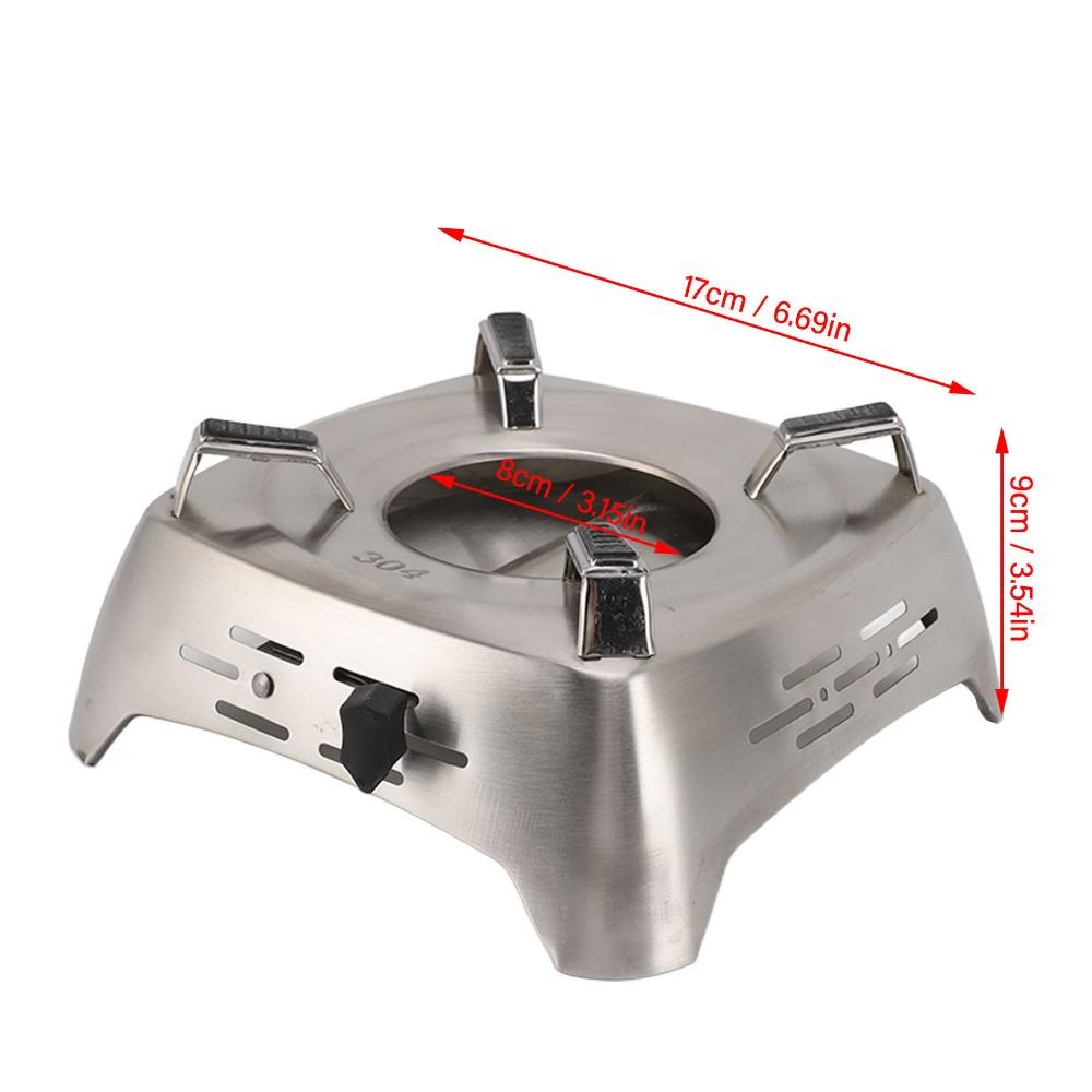 Stainless Steel Drawer Type Camp Stove Sliding Adjustment Alcohol Stove Backpacking Stove Outdoor