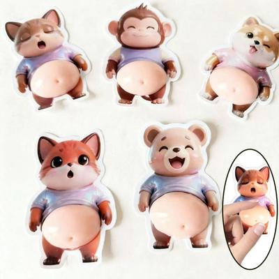 Squeezable 3D Puppy Sticker Cartoon Phone Case Decoration For Children's Birthday Party