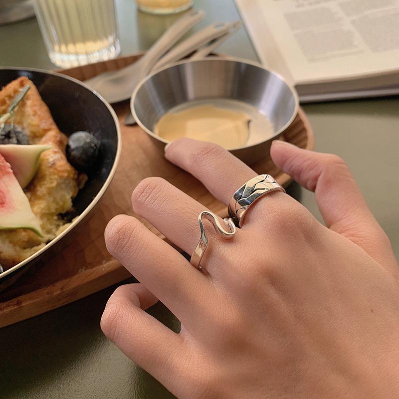 925 Sterling Unique Silver Irregular Line Ring For Women Perfect For Occasions Special