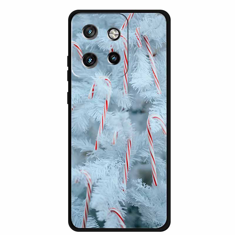 Christmas Cover For Motorola Moto G75 5G Black Silicone Cases TPU Santa Claus Christmas Tree Cover Deer For Moto G75 5G TPU case