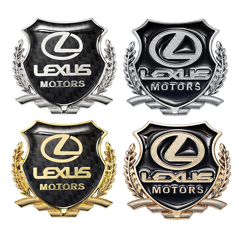 2Pcs 3D Metal Emblem Sticker Car Badge Decoration Decals For  Lexus F SPORT GX460 Ct200h IS250 ES 220D IS200 Fsport GS GX IS LS