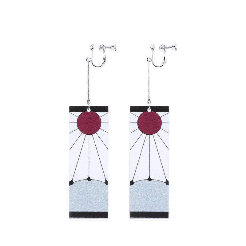 Japanese Style Demon Slayer Mutsuki Haya Female Demon Earrings