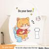 Waterproof Cute Cat Toilet Cover Stickers - Funny, Self-Adhesive, Personality Decor for Bathroom Walls