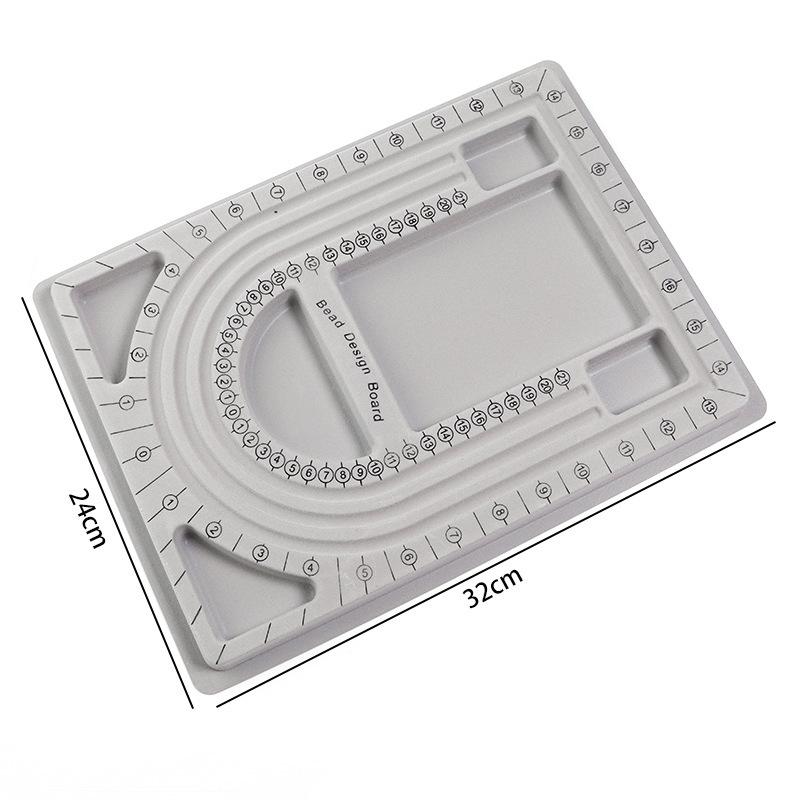 Portable Bead Board For Bracelet Necklace Tray Beading Accessories Measuring Tools Crafts For Jewelry Making DIY PP Beading Tool