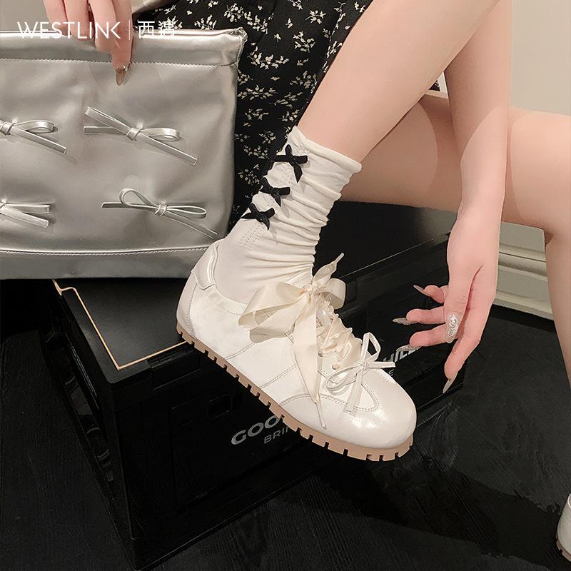 Mint Mambo German training shoes women's 2025 new soft-soled ballet shoes flat-soled single shoes casual Forrest Gump women's shoes