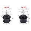 1:1 Precision Helical Bevel Gear 1M 15/20/25 Teeth 5/6/7/8MM Spiral Steel Gear 1M 20T 1M 25T