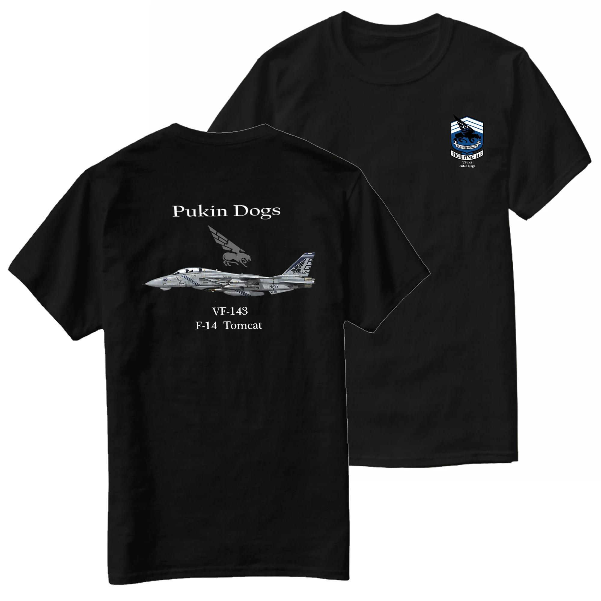 

VF143 Pukin Dogs F14 Tomcat Fighter Squadron TShirt 100 Cotton ONeck Summer Short Sleeve Casual Mens Tshirt Size S3XL 4XL