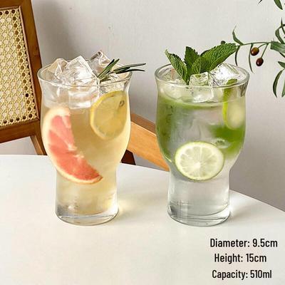 ZISIZ Ins Style Wide Mouth Glass Cup