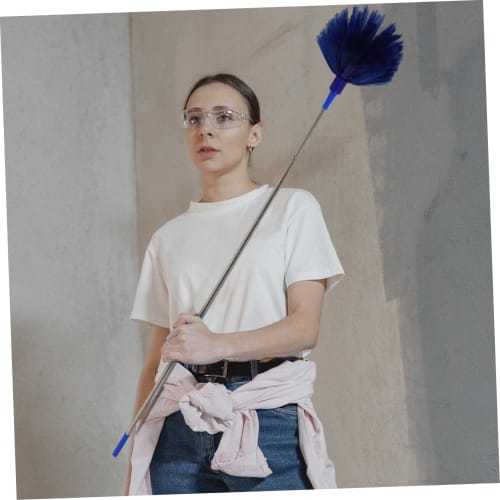 MUCKLILY Household Spider Web Cleaner, Flexible Design, Easily Cleans Hard-to-Reach Areas, Removes Spider Webs, Ultra-Fine Bristles, Easy To Clean, Ve