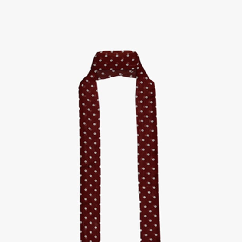 PINK PINEAPPLE DOT CHIFFON long SCARF_BURGUNDY