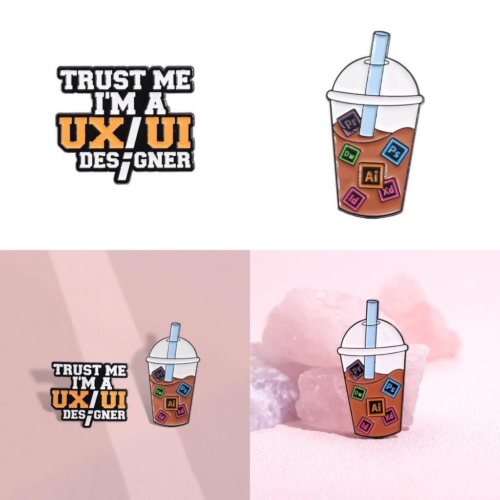 Creative Design Office Accessories Cute Cartoon Character Brooches For Personal Style