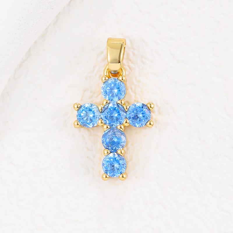 Exquisite Copper Micro-Plated Gold Birthstone Pendant for Every Month