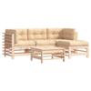 VidaXL Garden Lounge Set with Cushions 5 Pcs, Sofa with Backrest and Armrest, Furniture Set with Coffee Table Patio 3185801
