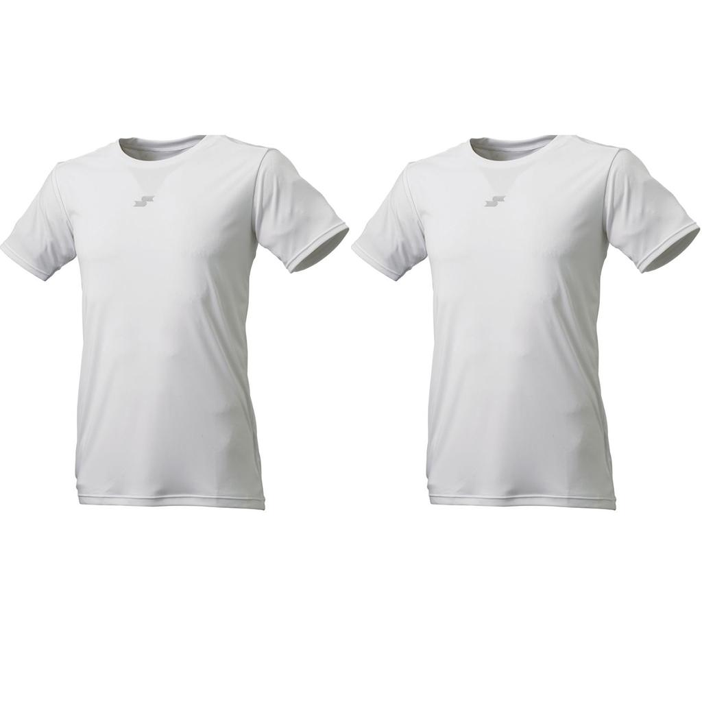 SSK Airyfun Undershirt of SCFLH10XO White Low-Neck Short-Sleeve (Set 2) (10)