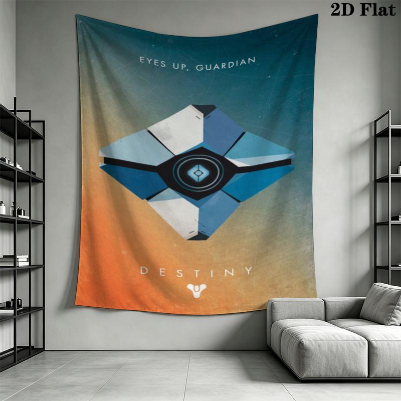 Tapiz de pared de Destiny 2 Colgante de pared estético Manta de tela impresa Tapices decorativos para dormitorio Sala de estar Decoración del hogar