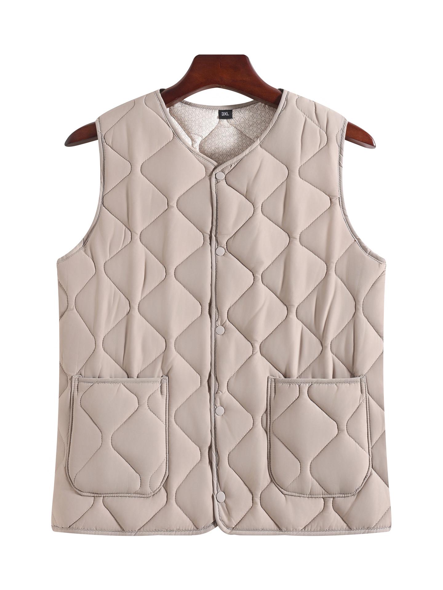 

Женский легкий пуховый жилет из хлопка - Осенне-зимняя куртка без рукавов для мамы и тещи, Модная и стильная. 5XL