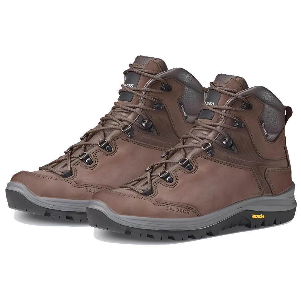 Decathlon Slip Resistant, Abrasion Resistant, Waterproof, Lightweight High Top Hiking Shoes Men's Umber