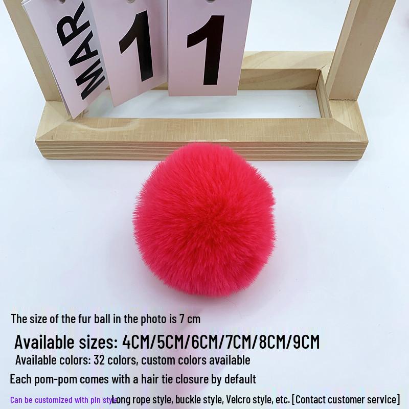 5 cm bunter Plüschball für selbstgemachten Schmuck, Kleidung und Accessoires