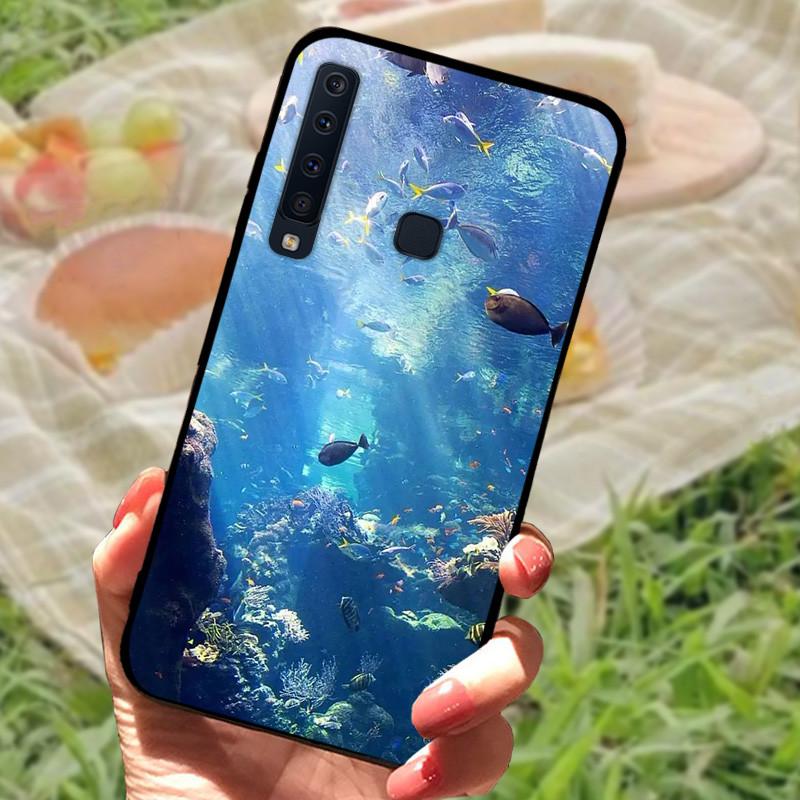 For Samsung A9 2018 Case Cover A7 2018 Silicone Soft Marble Black Bumper Funda Coque for Samsung Galaxy A7 A9 2018 Protective