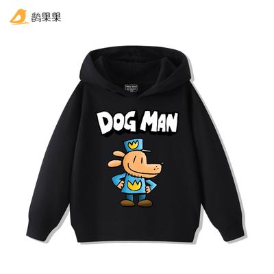 Detective Hondenkleding Animatie Print Jongens en Meisjes DOGMAN Trui Casual Kinder Herfst en Winter Capuchon Tops Accessoires