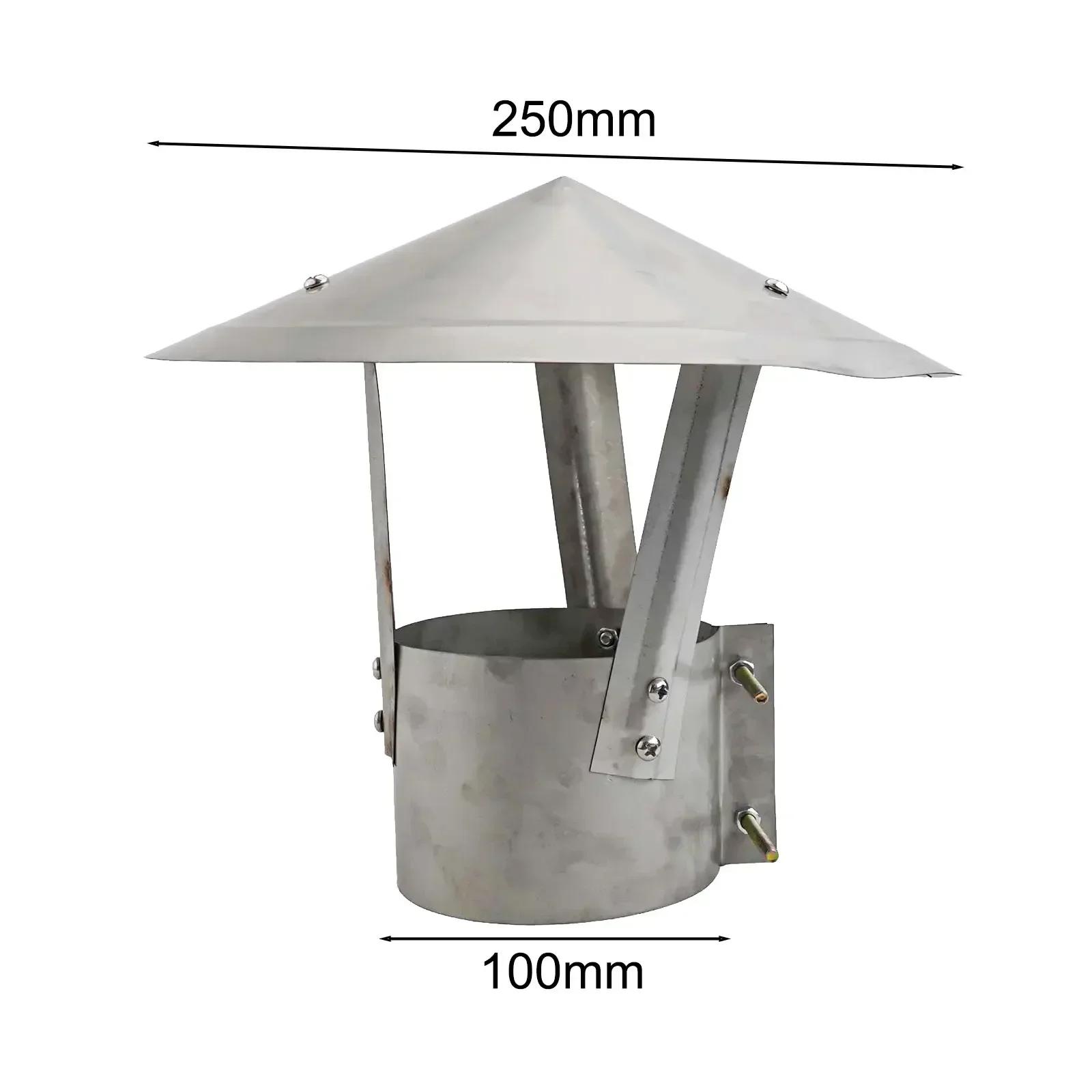 

304 Stainless Steel Cap Fireplace Rain Hat Long-lasting Protection Silver Color Windproof Design Effective Rain Protection China Mainland
