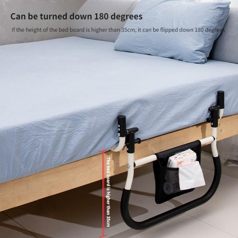 Carbon Steel Elderly Bedside Armrest Foldable Widened Pregnant Women Armrest Frame Household Stand Up Assistance Tool