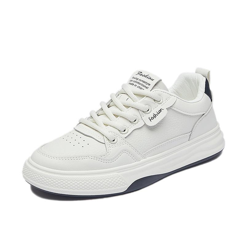 Spring White Shoes New Style of Female Students' Thick-soled High-rise Sports Shoes Casual Street Shot