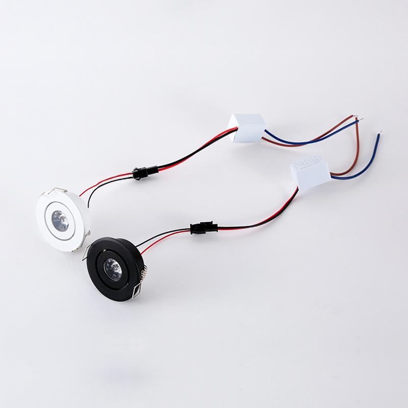 10ks LED Mini Downlight 3W 1W 85-265V Bodové světlo Stropní svítidlo Stmívatelné 110V 220V Embed Bílá Černá Stříbrná Včetně pohonu