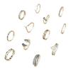 Vintage V-shaped Wing Joint Ring, Moon Love Leaf 12-piece Ring Set