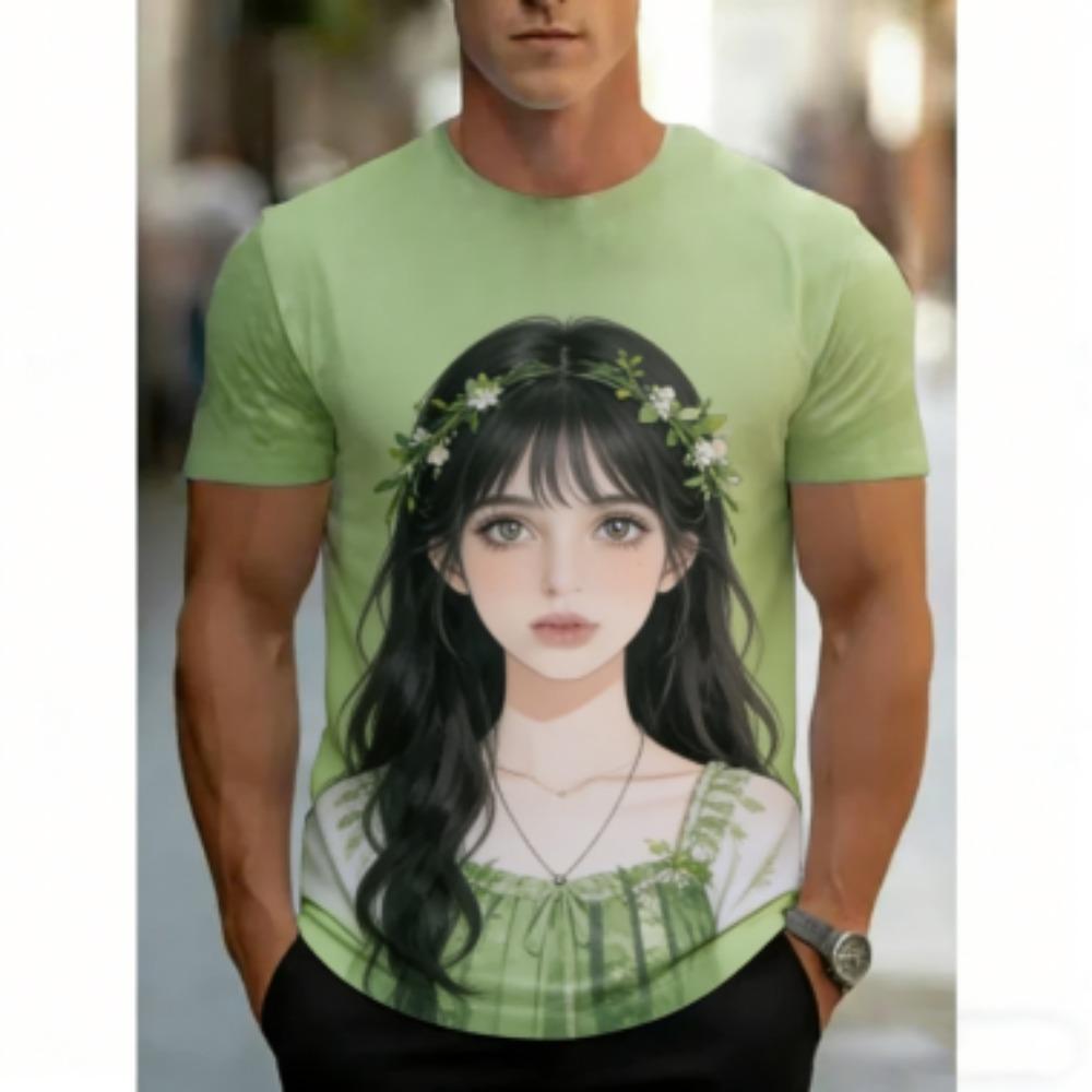 Fashion Tattoo Nun 3D Printed T-Shirt For Men Cool Pattern Tees Summer Casual Round Neck Short Sleeve Tops Street Tee Shirts