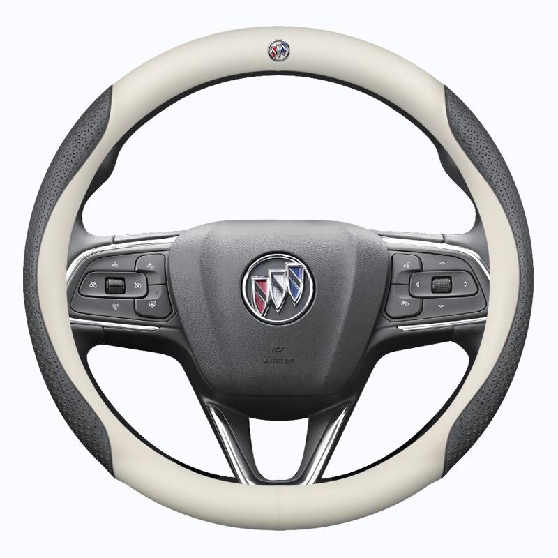 Buick Steering Wheel Cover - Genuine Leather for Envision, Regal, LaCrosse, Verano, GL6, Encore