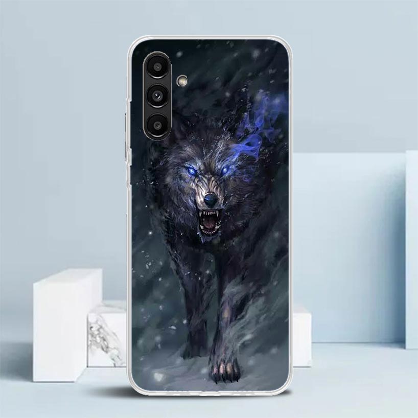 Angry Animal Wolf Fierce Phone Case For Samsung Galaxy A17 A37 A57 A16 A15 A14 A13 A56 A55 A54 A53 A36 A35 A34 A33 A26 A25 A24 A