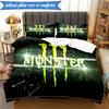 3PCS Energy Drink Printed Bedding Set For Bedroom dormitory,  Includes 1 Duvet Cover & 2 Pillowcases for All Seasons Home Decor Fan gifts