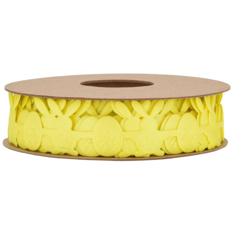 Easter Ribbon 2cm x 10m 3 Colors Bunny and Egg Pattern Gift Wrapping Ribbon for Easter Decor DIY Crafts