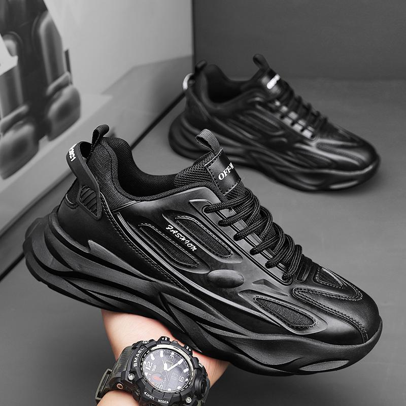 New Breathable Shoes for Men's Versatile Inner Heightening Sports Casual Running Dad Shoes