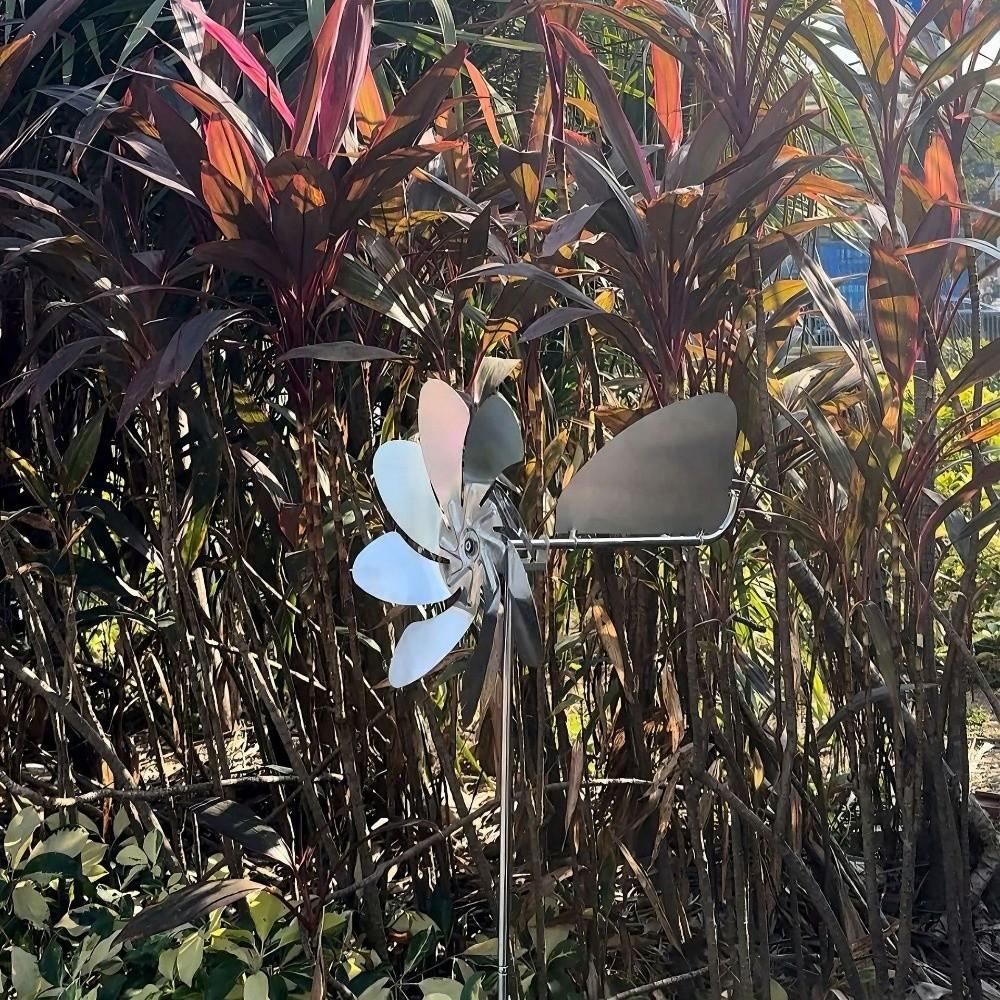 Stainless Steel Metal Windmill Rotating Decorative Stake New Decorative Windmill  Garden
