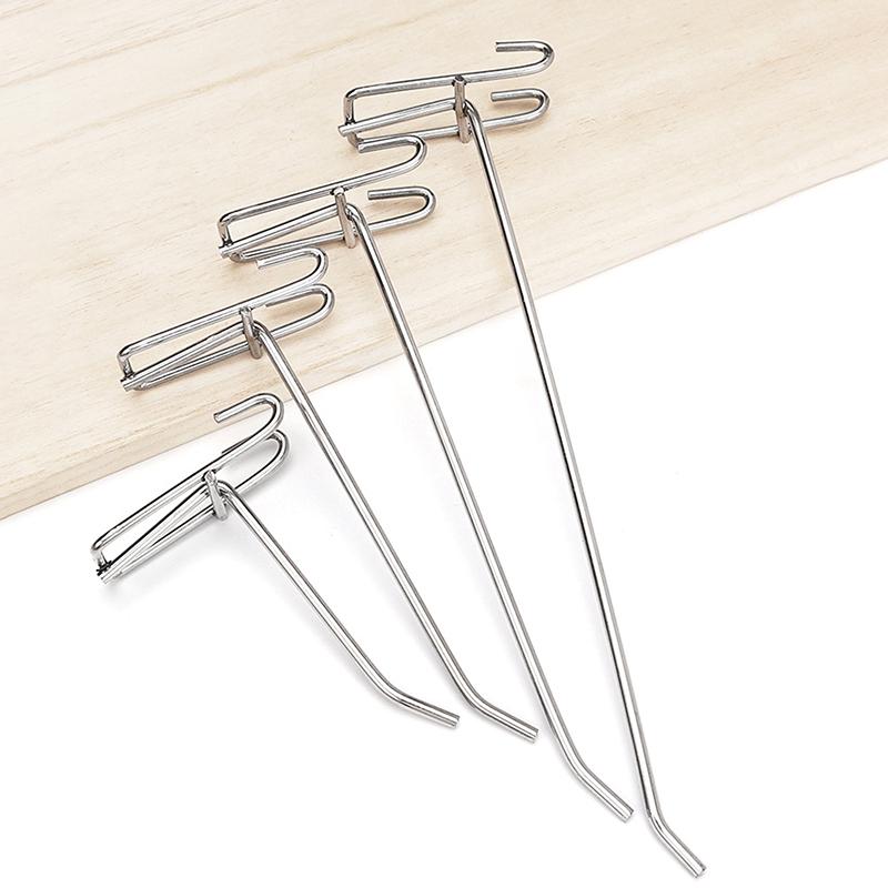 10Pcs 5-25Cm Screen Hooks Supermarket Stainless Steel Grid Hooks 3.2Mm Thickness Wire Mesh Hanging Hooks For Screen Grid