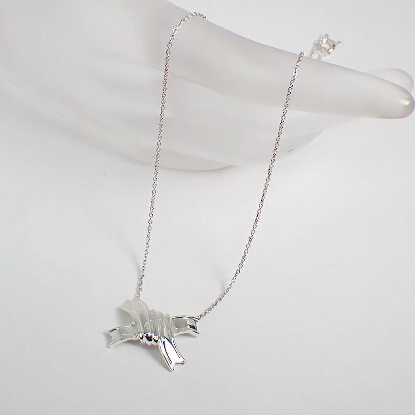 [Used] TIFFANY/Tiffany 925 Vintage Bow Necklace/g468-36