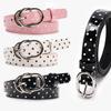 Dopamin-Gürtel für Damen Y2K Süßes Mädchen Polka Dot Lackleder Dünner Taillengürtel für Jeans 3 Stück