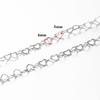 1Meter 4mm 5mm Stainless Steel Gold Color Love Heart Link Chain Handmade DIY Necklace Bracelet Anklets Jewelry Making Supplies