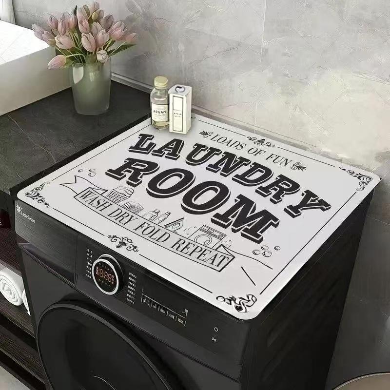 New Retro Washing Machine Top Mat Bar Counter Non-Slip Mat Heat Insulation Coaster Diatomaceous Earth