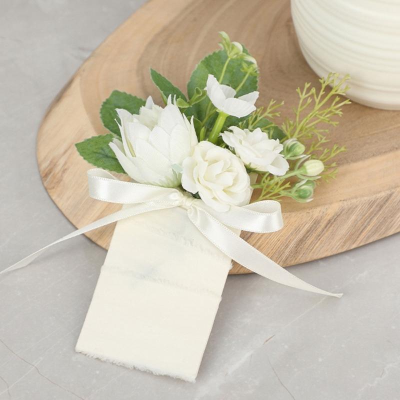 Unique Wrist Corsage Wedding Boutonniere Girl Bracelets Pin Ridesmaid Flower Elegant Boutonniere for Weddings