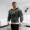 Herren Muskel Hoodie Realistischer 3D-Druck Pullover Sweatshirt Muskulös Warm Flauschig Kapuzenpullover für Party Straßenmode